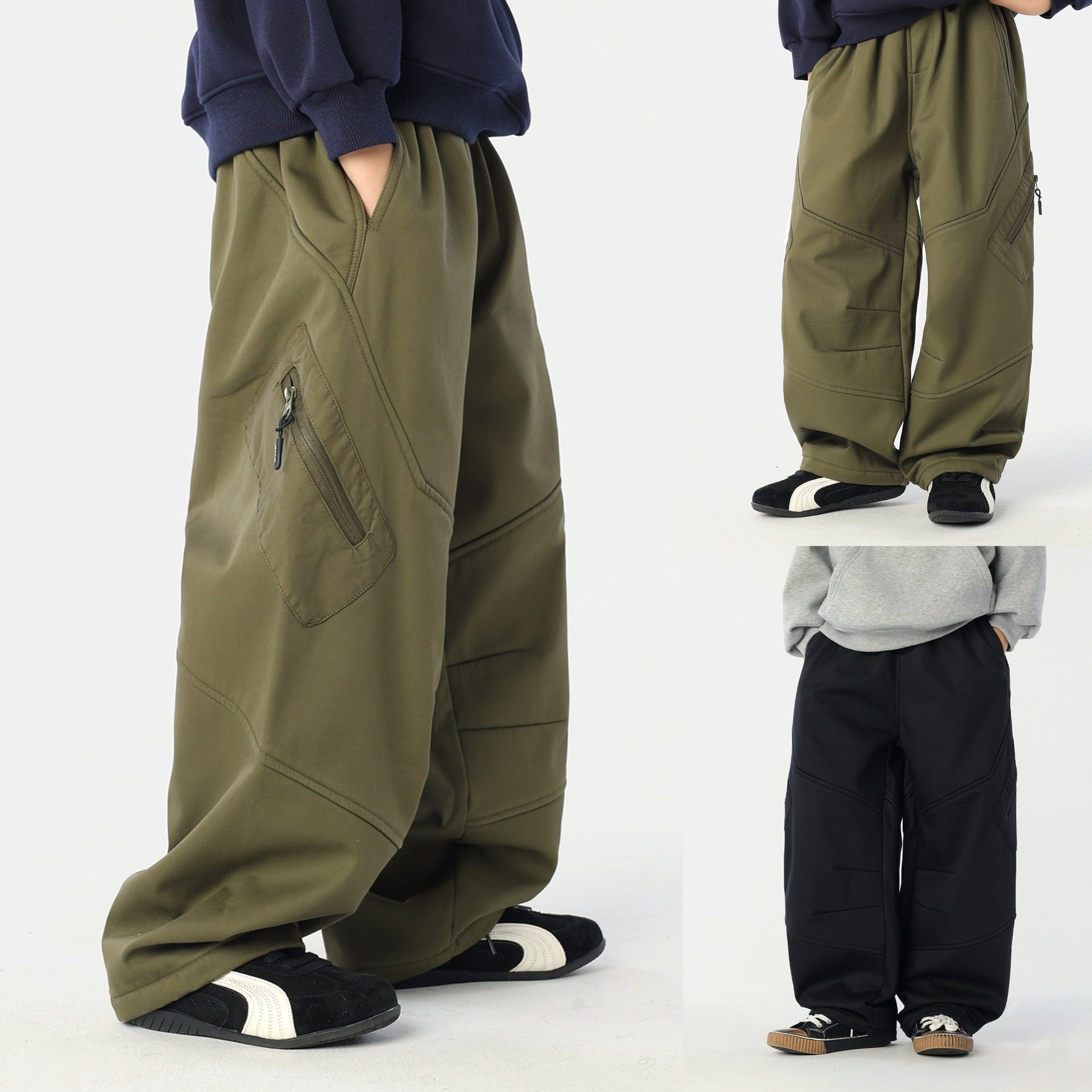 小杰家2025冬季新款男童中大童加绒阔腿裤宽松直筒裤休闲裤,童装/婴儿装/亲子装,裤子,淘宝优惠券,粉丝福利购,淘宝优惠卷