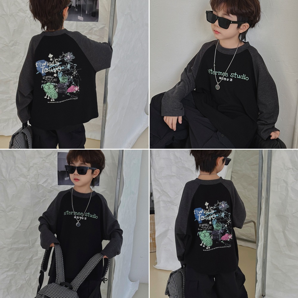 小杰家冬季新款男童加厚打底衫