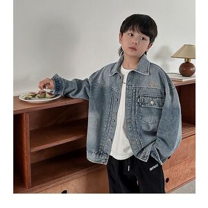小杰家男童牛仔外套春秋装2025新款中大童春季洋气儿童百搭上衣