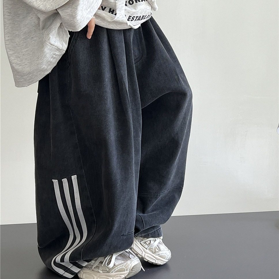 小杰家2025秋冬新款男童加绒牛仔裤个性中大童老爹牛仔裤潮,童装/婴儿装/亲子装,儿童牛仔裤,淘宝优惠券,粉丝福利购,淘宝优惠卷