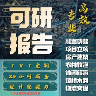 编制可行性研究报告立项审批资金申请可研报告修改代做项目建议书