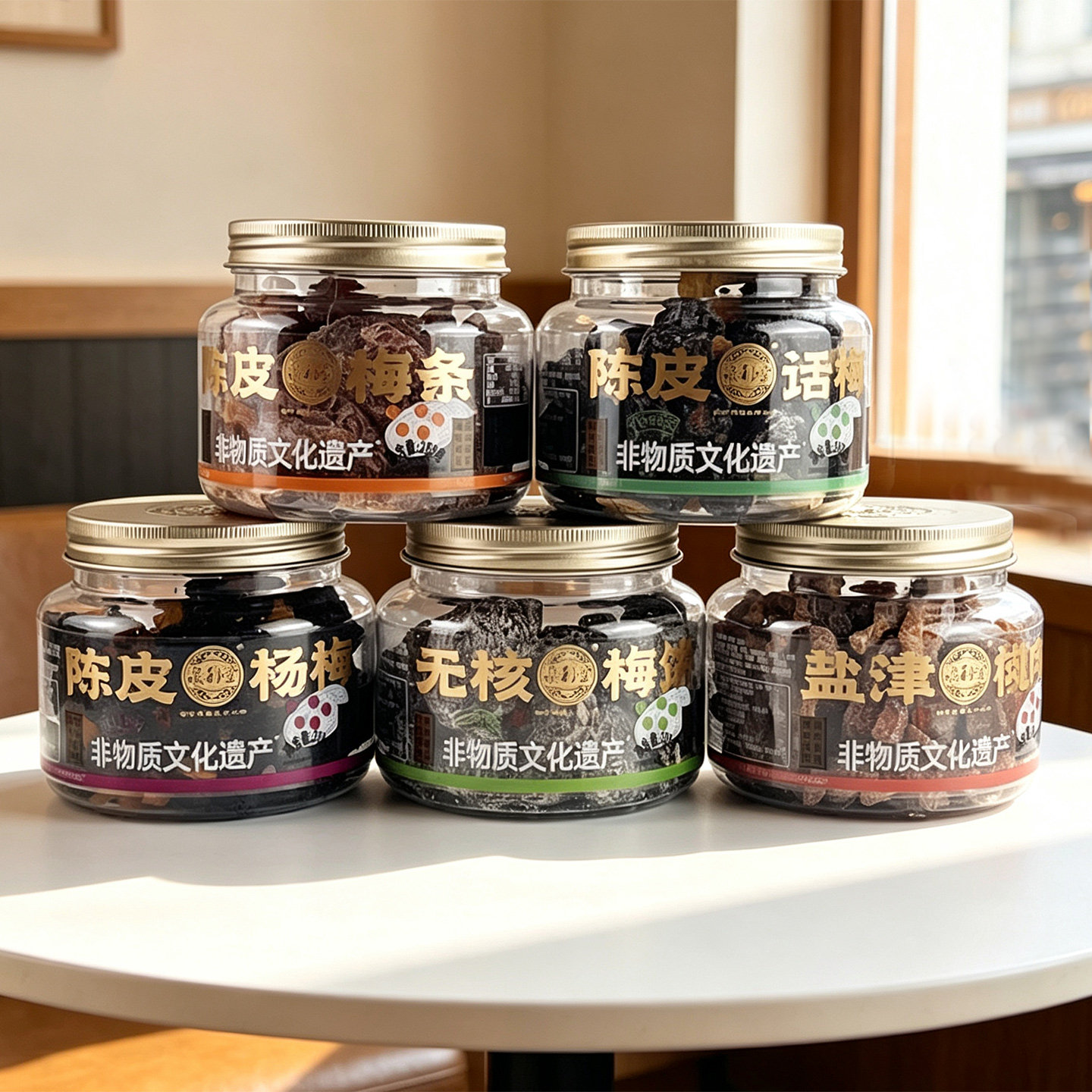 泉利堂杨梅干无核梅饼盐津桃条罐装传统工艺零食蜜饯果干果脯话梅