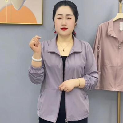 纯色单层薄外套休闲拉链开衫