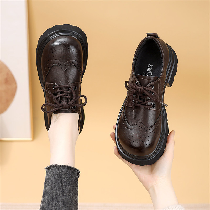 英伦风百搭软底小皮鞋女2026新款春季真皮浅口系带乐福鞋轻便防滑,女鞋,乐福鞋（豆豆鞋）,淘宝优惠券,粉丝福利购,淘宝优惠卷