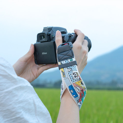 个性猫咪相机腕带加宽减压快拆