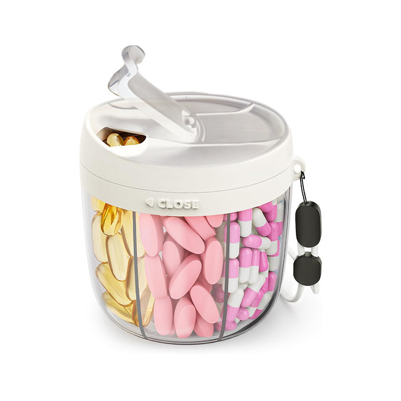 热销7格塑料药盒药杯药罐 一周分装便捷密封药品药片收纳盒