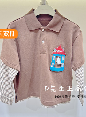 F1COF4172 mini peace太平鸟童装2025冬装新款男童休闲Polo衫 399