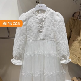 F2FAE4222 mini peace太平鸟童装2024冬装新款女童休闲连衣裙 899