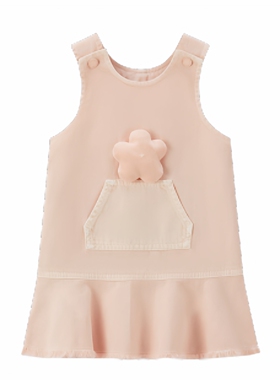 F4FAG1224 mini peace太平鸟童装2026夏装新款女童休闲连衣裙 369