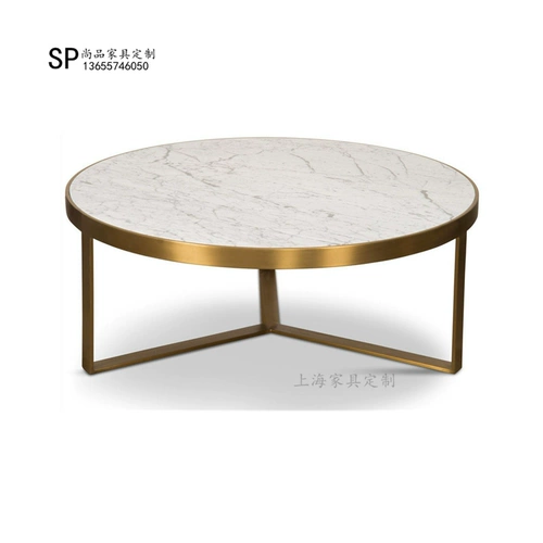 Скандинавский креативный металлический журнальный столик из натурального мрамора, постмодернистский простой приставной столик, светильник, роскошная модель, журнальный столик для комнаты, приставной столик