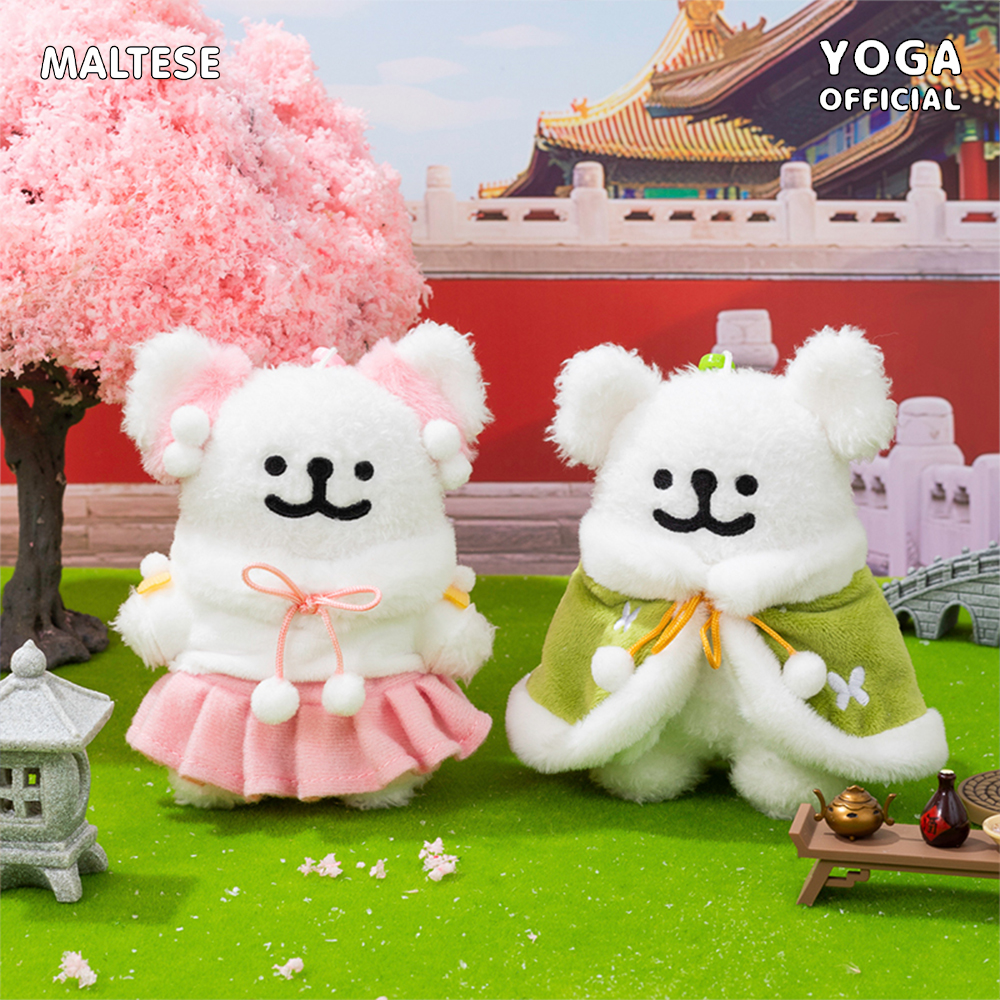 线条小狗maltese宫廷小主包挂件