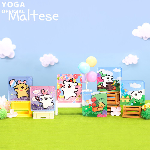 线条小狗Maltese流麻装饰摆件萌