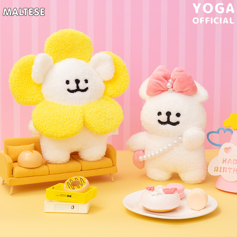 Maltese线条小狗毛绒公仔玩具正版可爱少女心创意卡通玩偶礼物萌