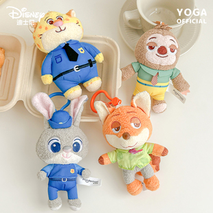 迪士尼疯狂动物城Q萌毛绒公仔挂件可爱朱迪尼克豹警官包挂饰礼物