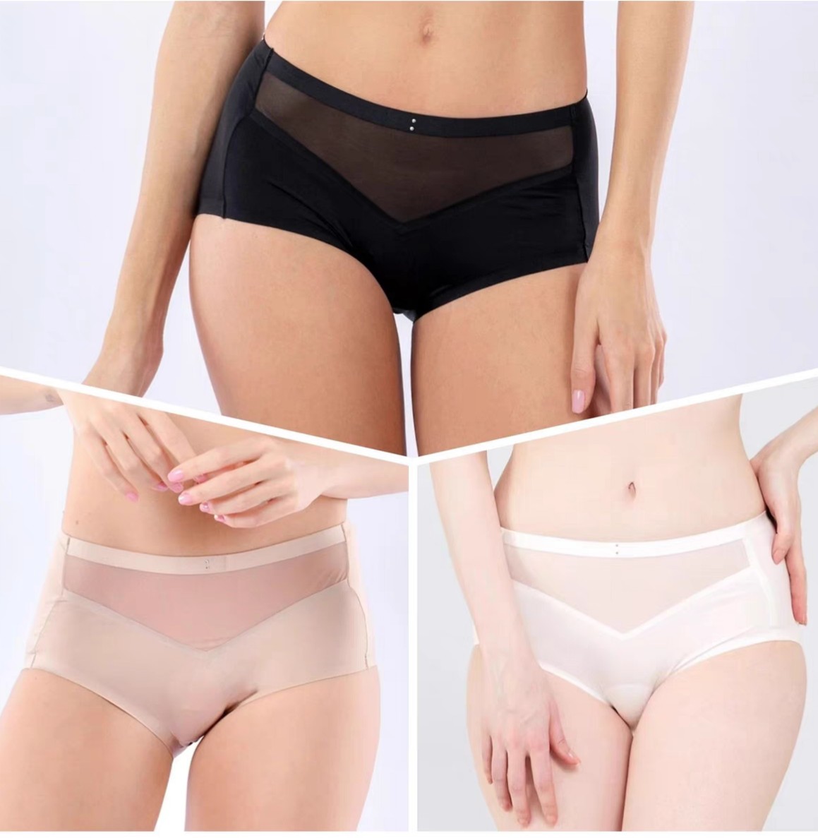 施华洛世奇钻饰内裤金薇高腰女士