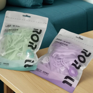 含氟抗龋双线荣俏牙线棒+口味家用超细清新薄荷 青柠味牙线签牙签