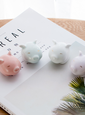 可爱风书桌面开运一对创意陶瓷