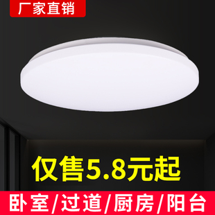 圆形吸顶灯18瓦24w30w36w48w直径40cm50cm客厅卧室阳台走廊全白灯