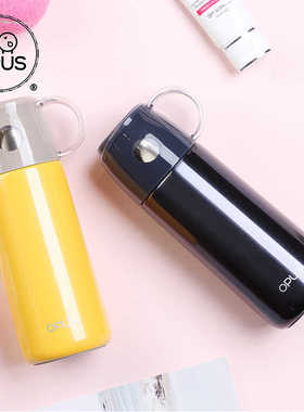 opus 大容量双层304不锈钢男女儿童学生便携提拎户外保温杯360ml