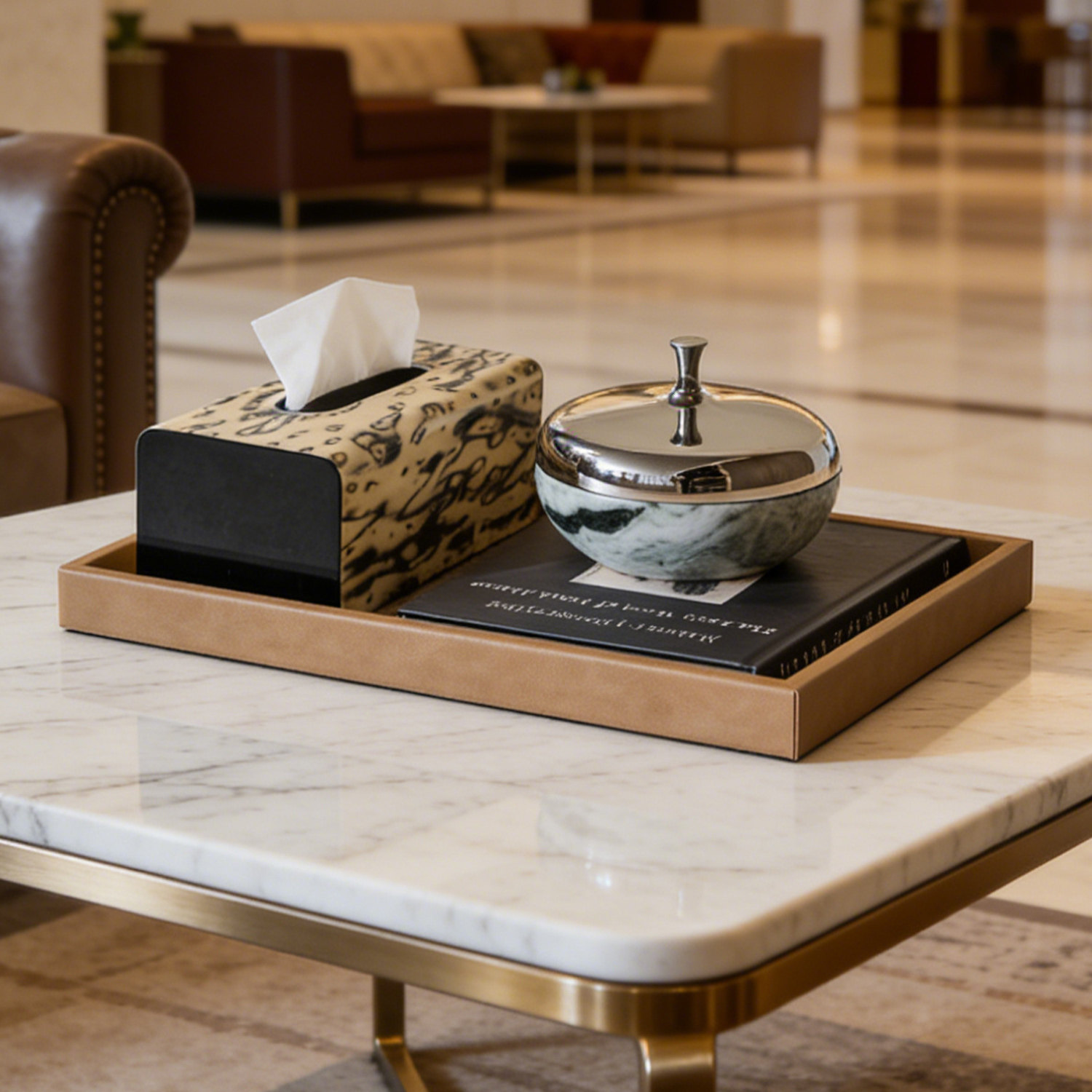 客厅轻奢中古糖果罐托盘摆件民宿