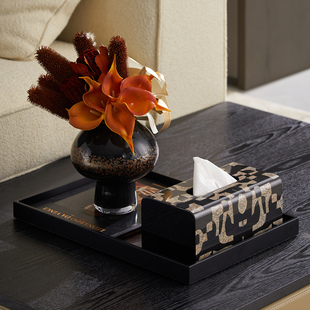 饰摆件 复古花器奶油风黑色花瓶子森系装 哥特式 家居饰品咖啡店软装