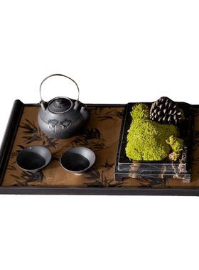 邸高新中式陶瓷苔藓盆景摆件