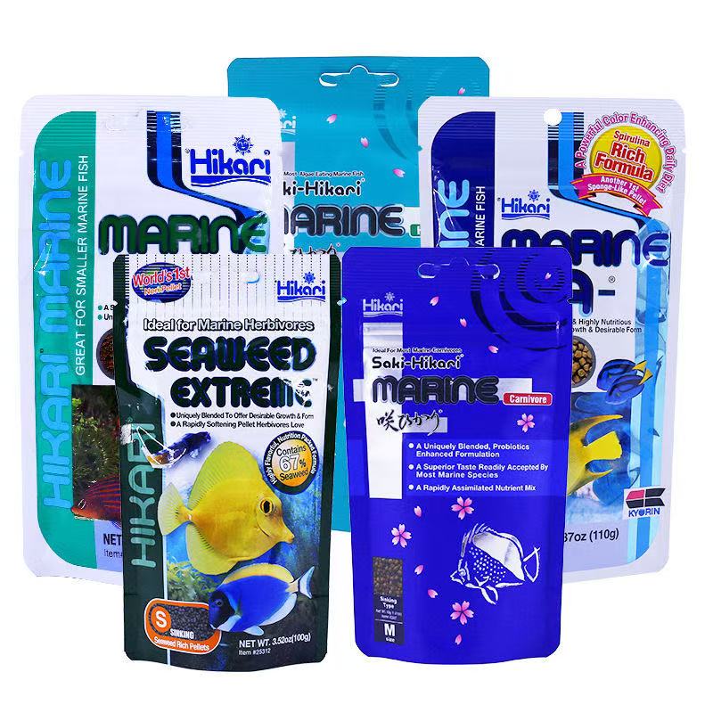 高够力海水鱼食螺旋藻小丑鱼开口海绵体肠道益生菌荤素颗粒饲料食