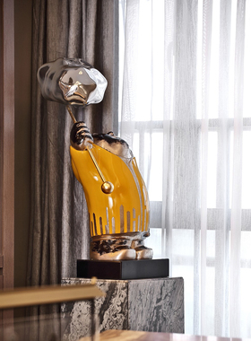 售楼处大堂卡通树脂装置艺术品