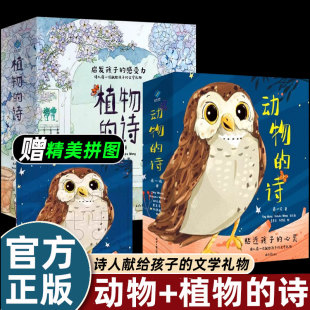诗歌儿童校故事书奇思妙想适合诵读语言表达启蒙温馨幽默快乐童诗绘本图画书3 植物 9岁小学生一二年级课外书必读 诗 10册动物