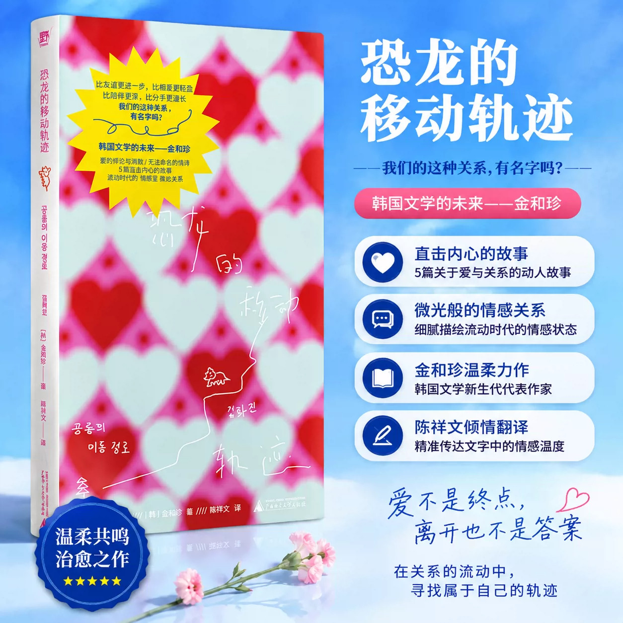 恐龙的移动轨迹金和珍著阚梓文译野spring第47届今日作家奖获奖作品韩国当代短篇小说集五个视角讲述年轻人之间靠近疏离误解依恋