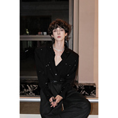 设计钻石宽松ins时尚 杨一帆潮牌长袖 衬衣 2025秋季 新款 衬衫 男款