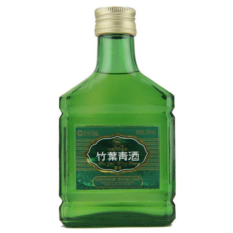 老酒山西酒竹叶青酒白酒名酒小瓶38度补酒150m*1 小酒版 杯装单支