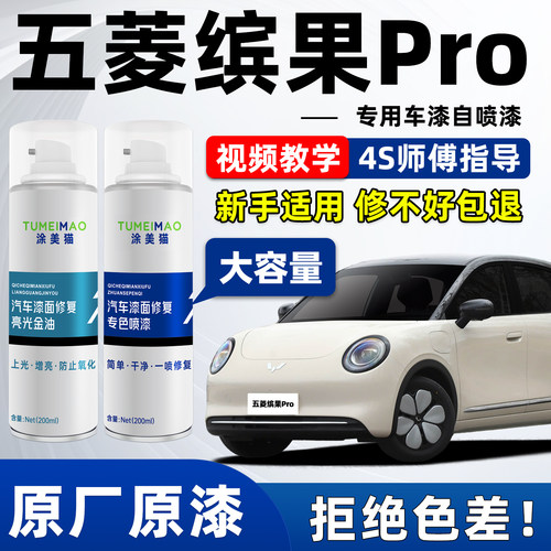 适用于五菱缤果Pro车漆补漆喷漆