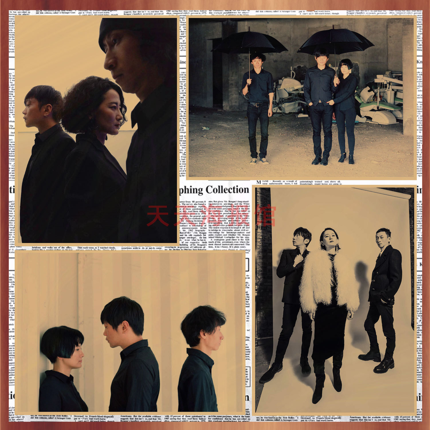 画之佳重塑雕像的权利 摇滚音乐海报 酒吧咖啡厅复古牛皮纸装饰墙