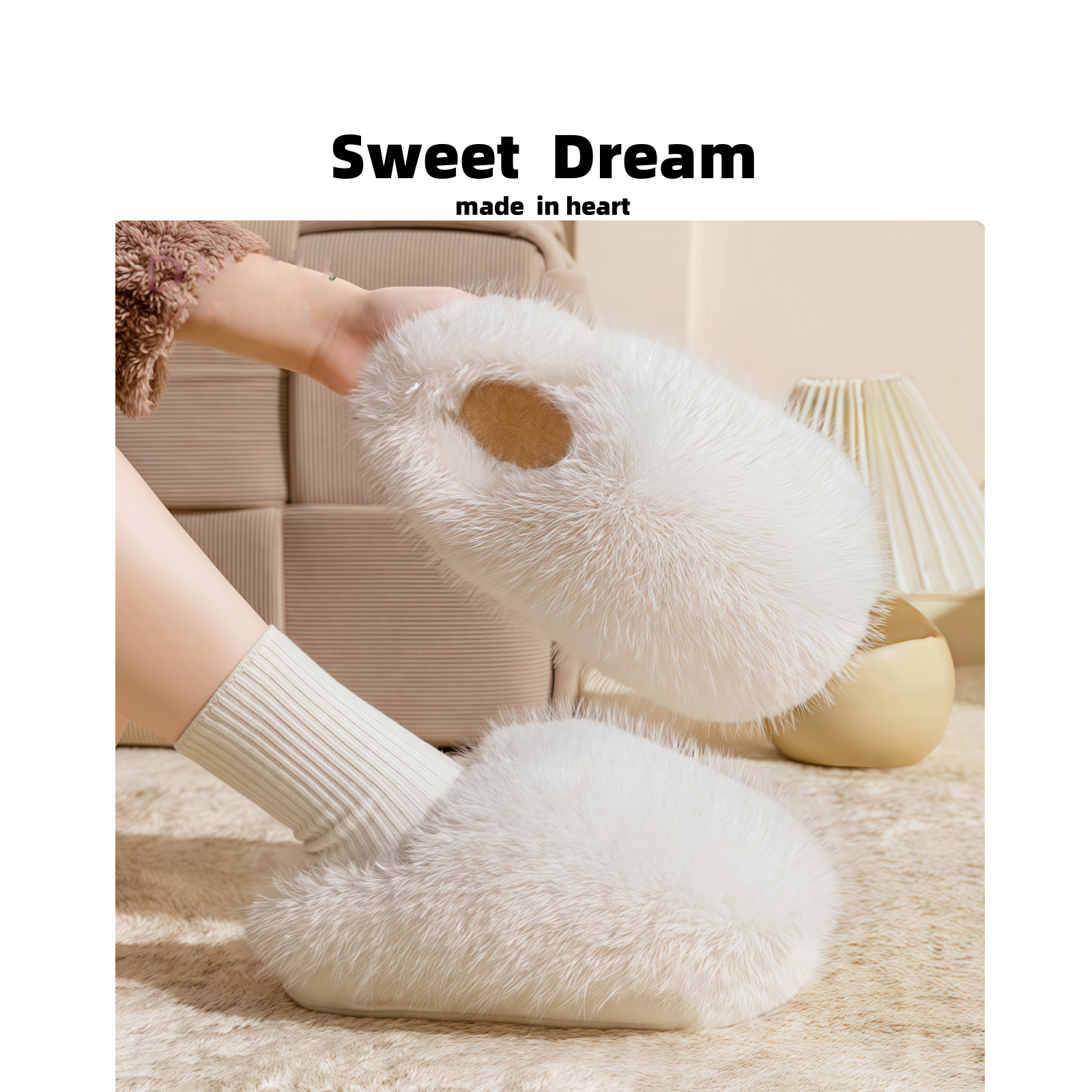 冬季保暖防滑厚底棉拖