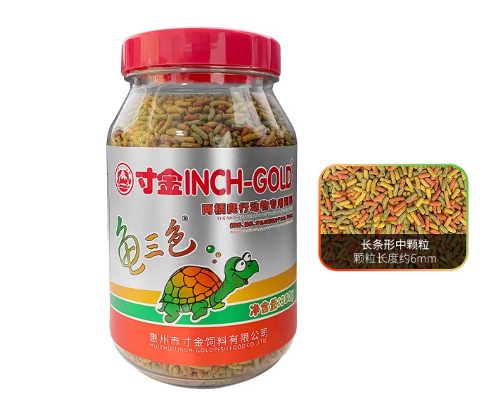 寸金三色龟粮巴西草龟水龟半水龟饲料乌龟粮食补钙幼龟粮虾干通用