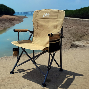 户外休闲折叠扶手椅便携式钓鱼露营靠背野餐自驾游摆摊电脑桌椅凳