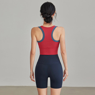 瑜伽服背心短裤套装女夏季速干内衣一体式运动美背户外跑步健身服