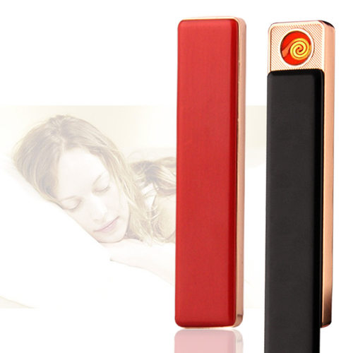 个性创意金属防风长条usb充电电子点烟器打火机厂家直销