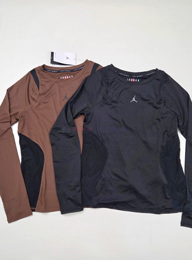 酷动城Jordan女速干透气弹力跑步健身训练运动长袖T恤FD7383-010