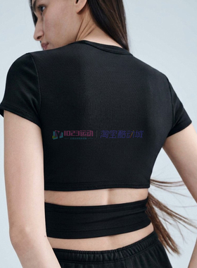 酷动城 Nike Chill 女子速干短款后背镂空紧身运动短袖T恤HJ0720