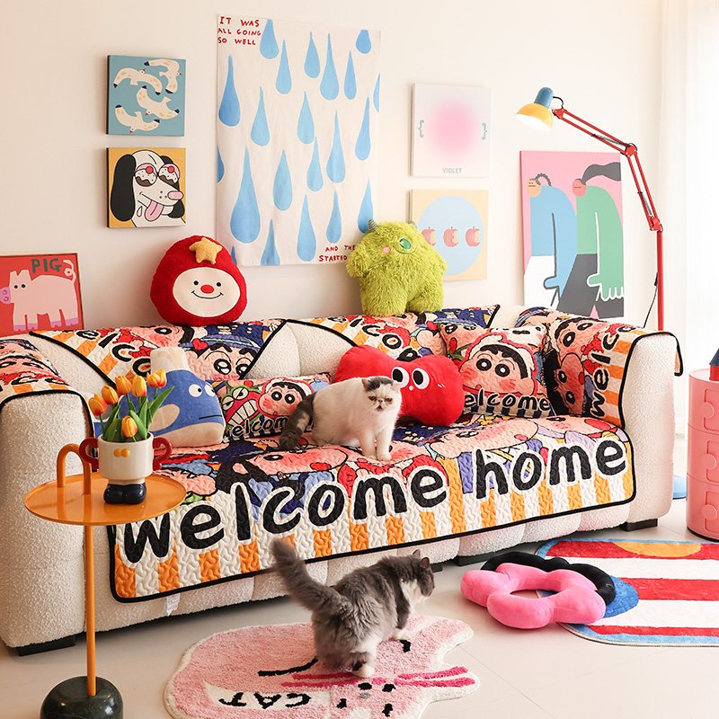 多巴胺防滑防尘直排组合沙发坐垫