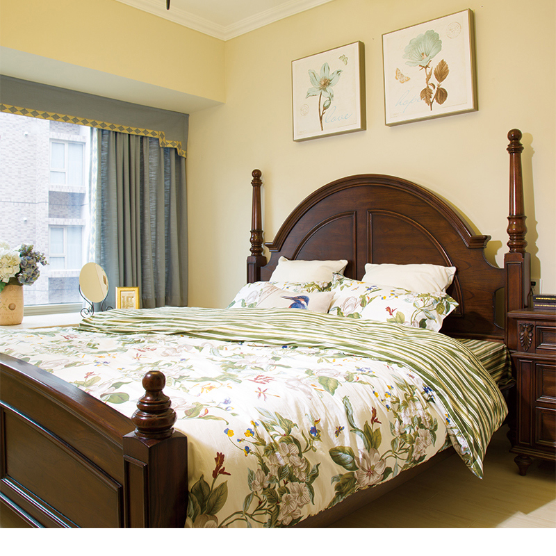 宜宝易森美式实木床主卧床