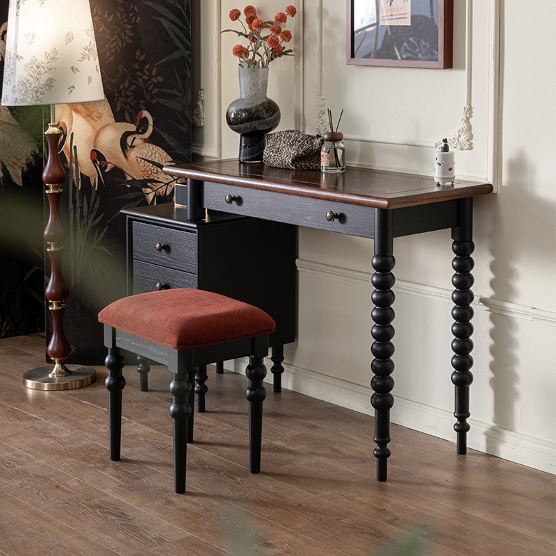 可伸缩妆台  床头柜梳妆台一体