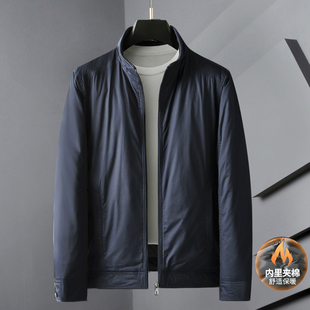 冬季纯棉外套男加厚加棉保暖棉衣中年爸爸装夹克宽松棉服加肥大码