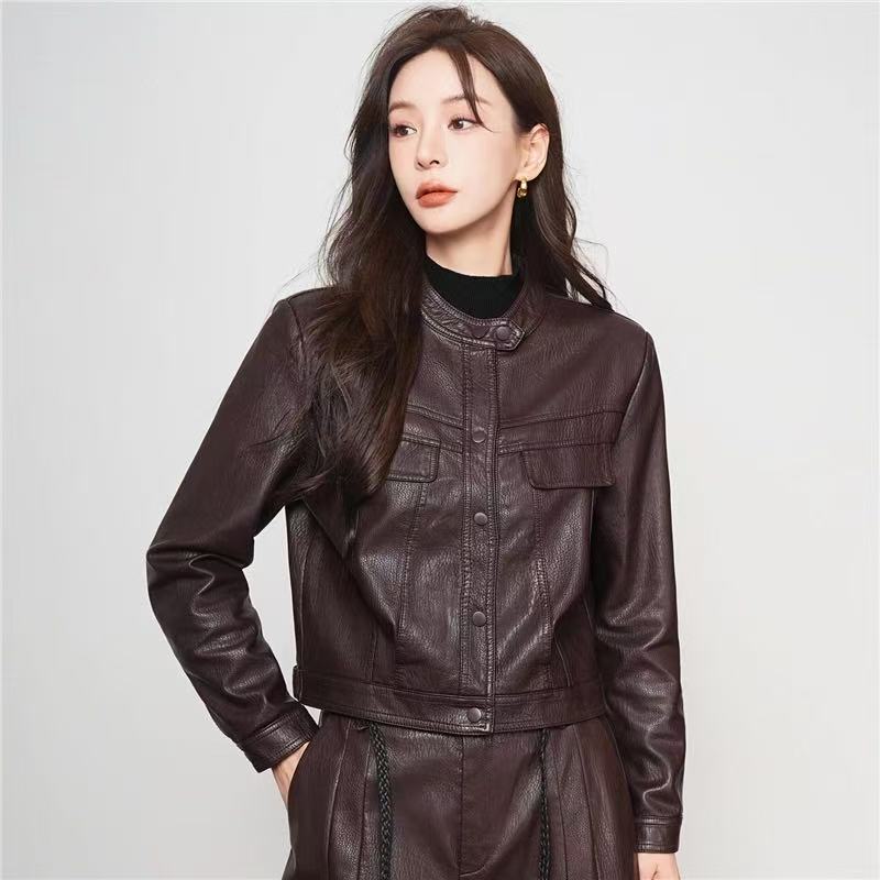2025新款皮衣外套女短款春秋高级感小个子百搭休闲夹克上衣潮3823