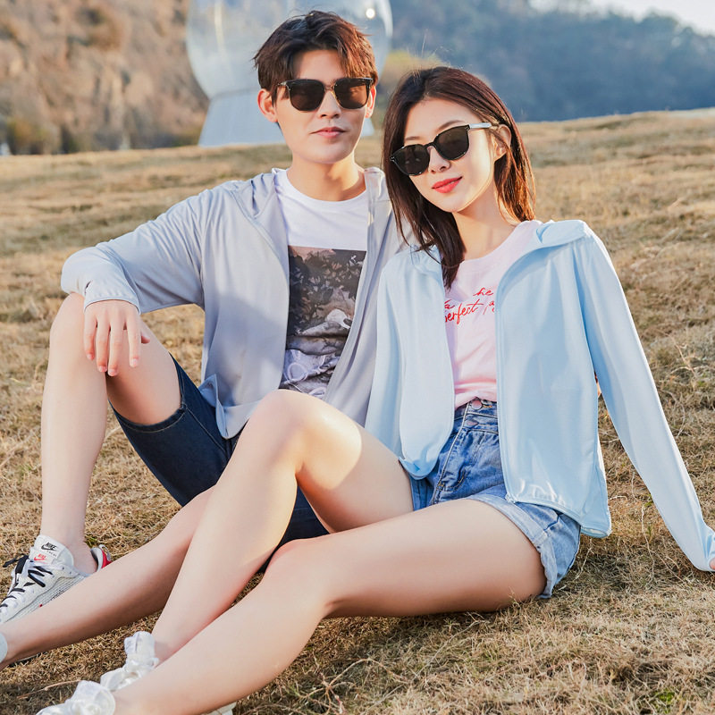 明星同款冰丝防晒衣女夏季薄款透气防紫外线简约防晒服男皮肤风衣