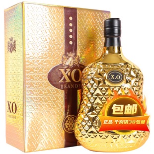 法国原浆xo威士忌洋酒品牌品白酒40度酒吧夜场酒金色 礼盒装