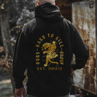 秋冬新品 安保系列GBRS猛虎系列 连帽卫衣 帽衫 硬汉男装