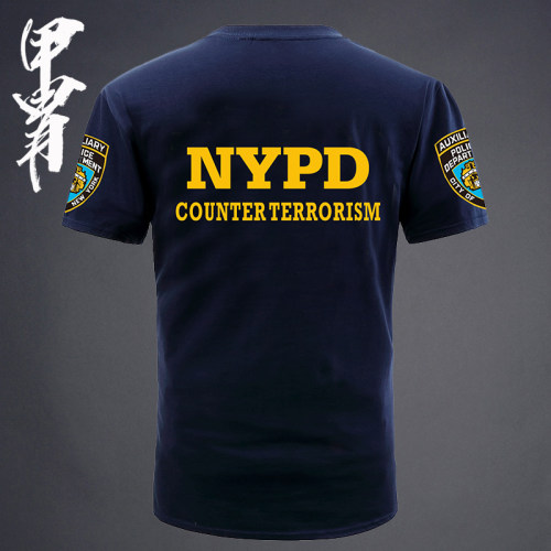 甲胄军迷风时尚潮牌nypd识别短袖